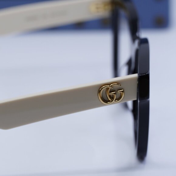 FINAL PRICE NEW GUCCI GG0958O 005 BLACK AND WHITE EYEGLASSES - Picture 5 of 10